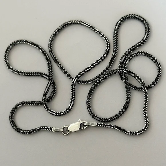 Unisex 925 silver 19.5” chain necklace